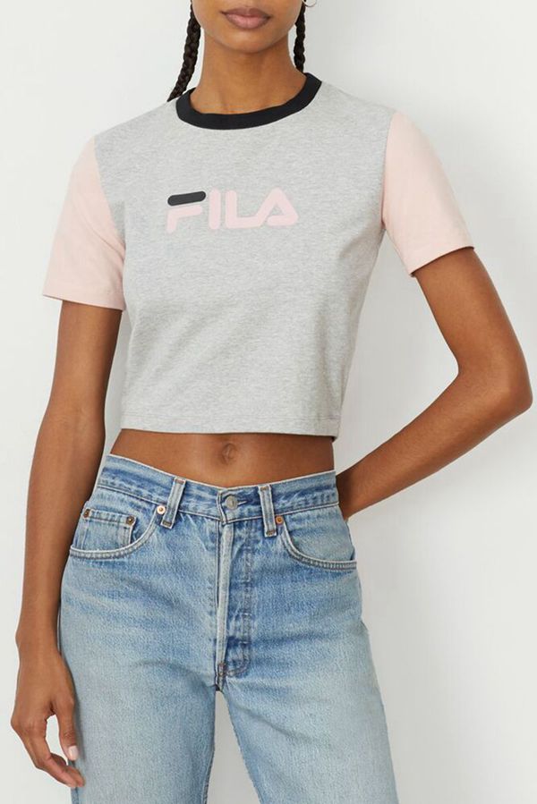 Camisetas Fila Mulher Cinzentas - Fila Anna Crop En Portugal,ZXOD-98173